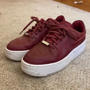 Maroon leather Nike airforce